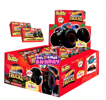 Chicle Tattoo Hot Wheels x 100 UND